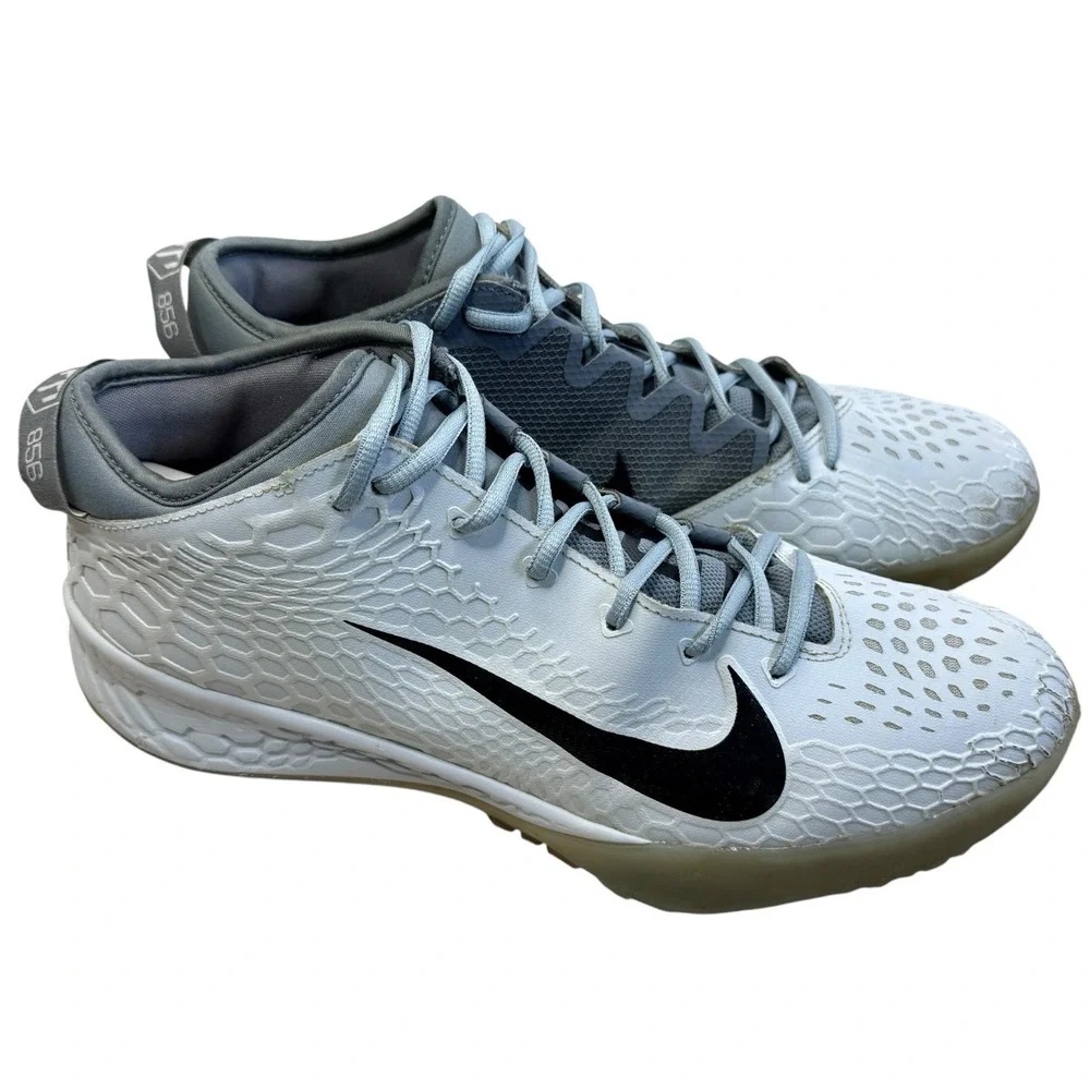Nike Force Zoom Trout 5 Turf Shoes Pure Platinum Men's Size 15 2018 AH3374-004